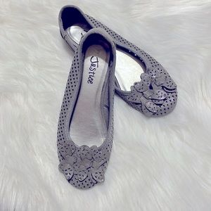 Gray with a bit of sparkle, ballet, flat 🥰